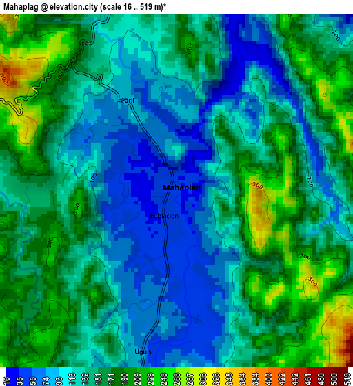 Mahaplag elevation map