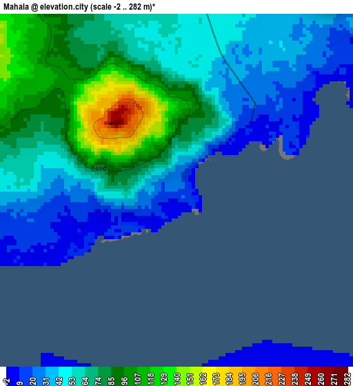 Mahala elevation map