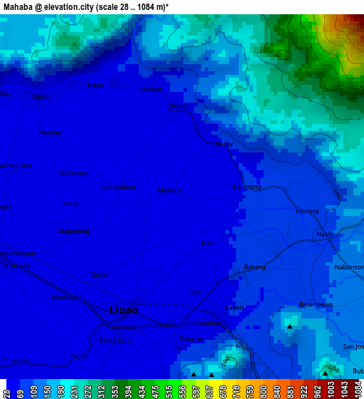 Mahaba elevation map