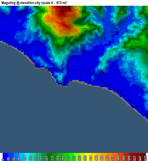 Maguling elevation map