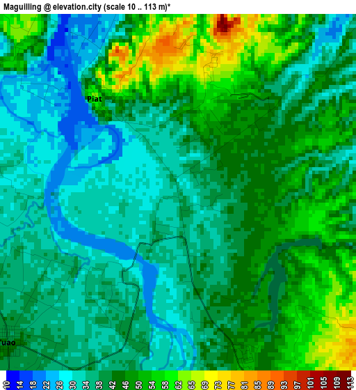 Maguilling elevation map