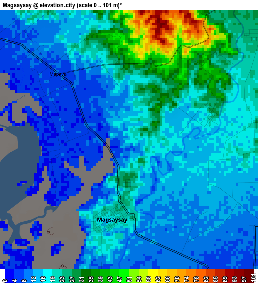 Magsaysay elevation map