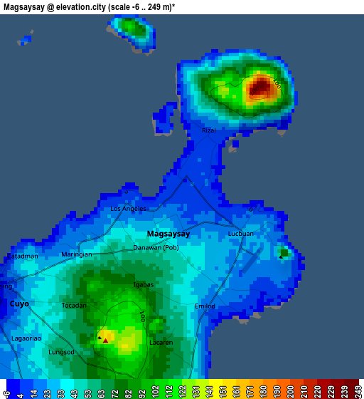Magsaysay elevation map