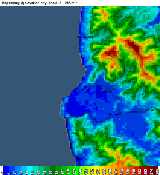 Magsaysay elevation map