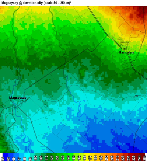 Magsaysay elevation map