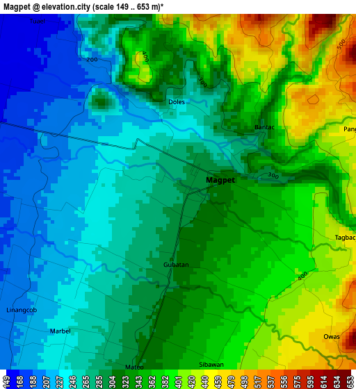 Magpet elevation map