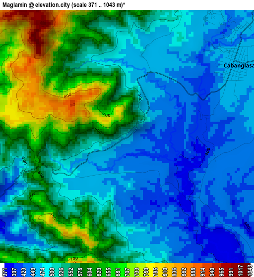 Maglamin elevation map