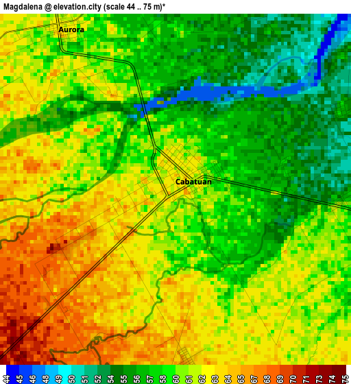 Magdalena elevation map