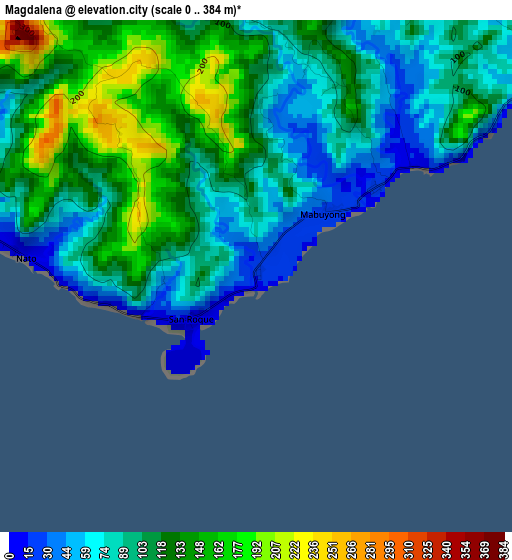 Magdalena elevation map