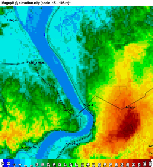 Magapit elevation map