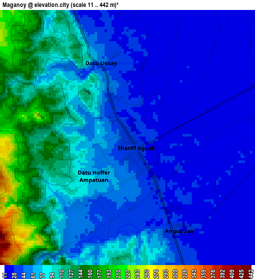 Maganoy elevation map