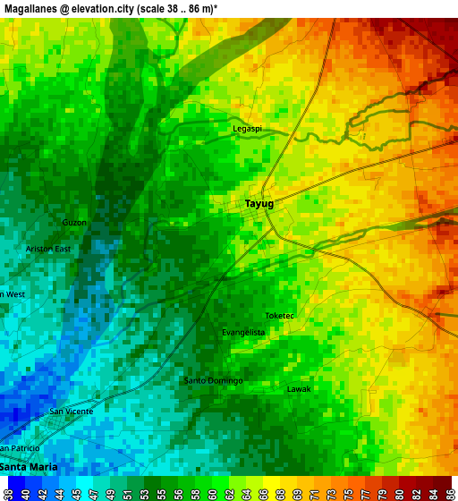 Magallanes elevation map