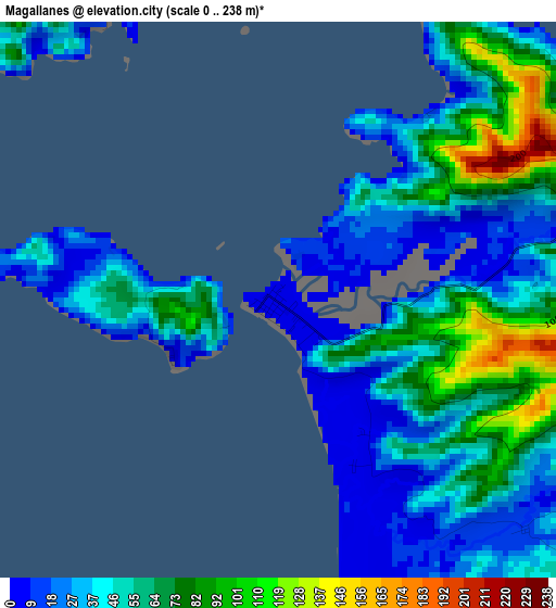 Magallanes elevation map