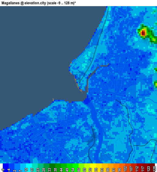 Magallanes elevation map