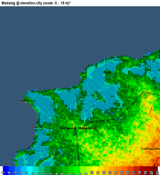 Madalag elevation map