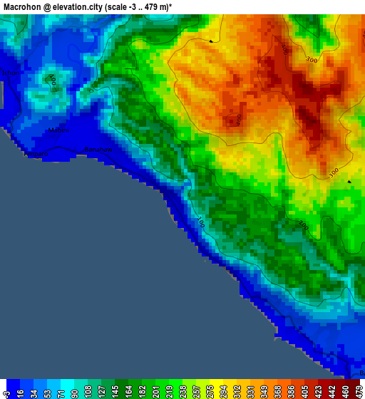 Macrohon elevation map