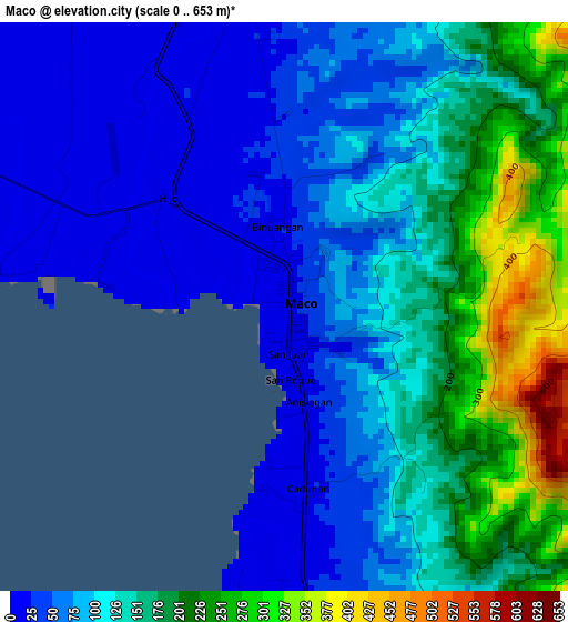 Maco elevation map