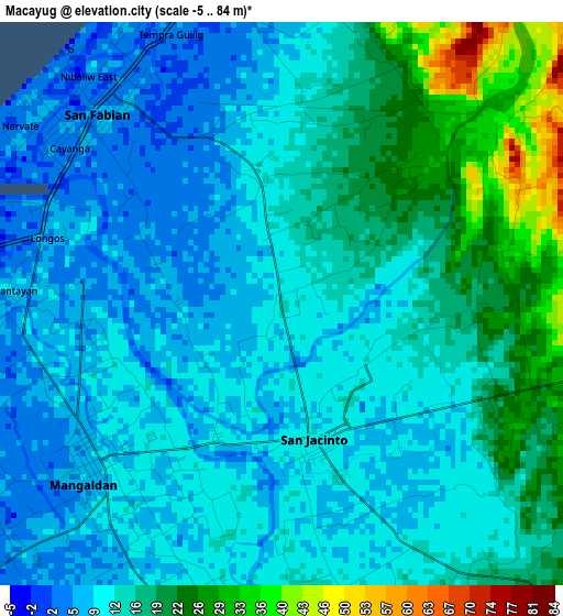 Macayug elevation map