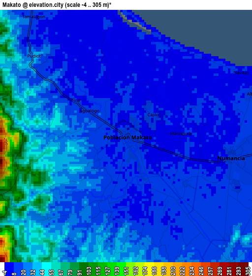 Makato elevation map