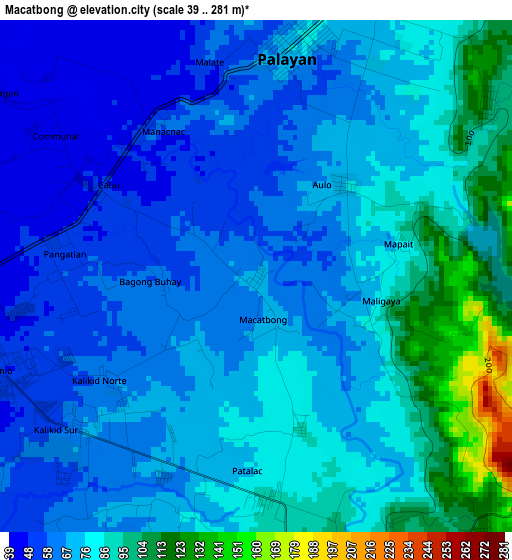 Macatbong elevation map