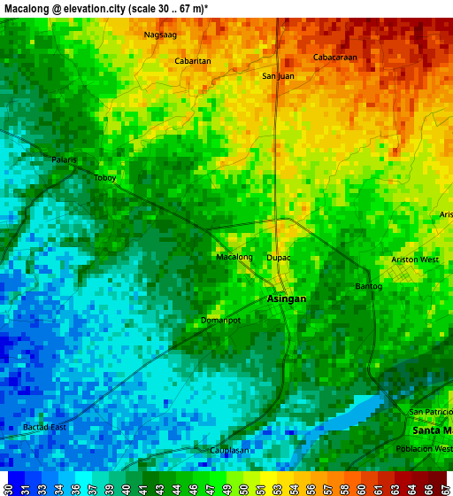 Macalong elevation map