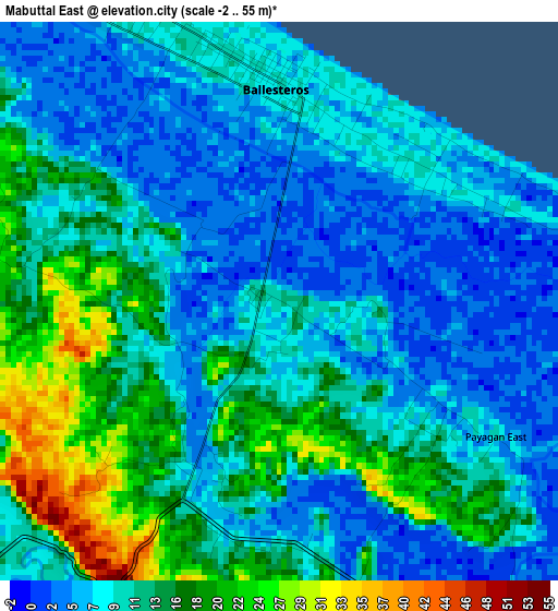 Mabuttal East elevation map