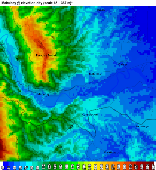 Mabuhay elevation map