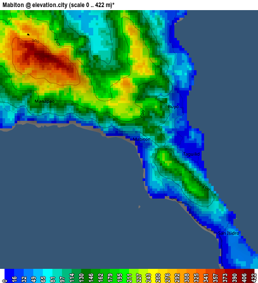 Mabiton elevation map