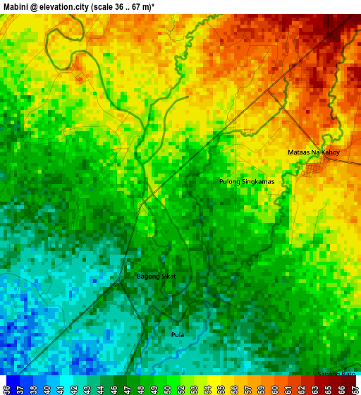 Mabini elevation map