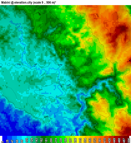 Mabini elevation map