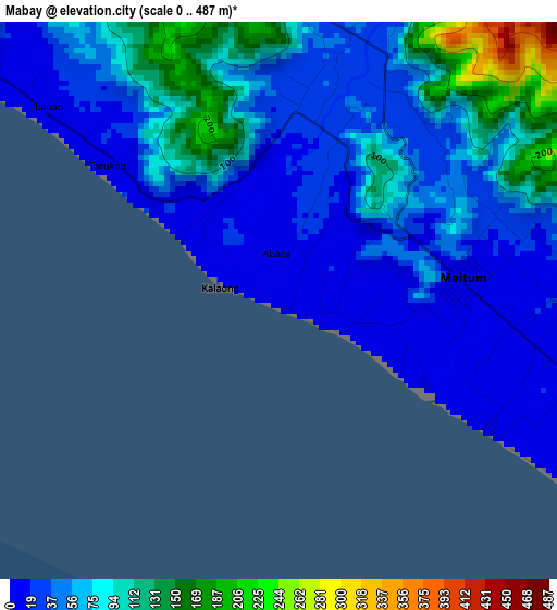 Mabay elevation map