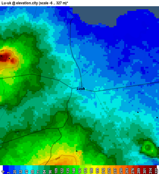 Lu-uk elevation map