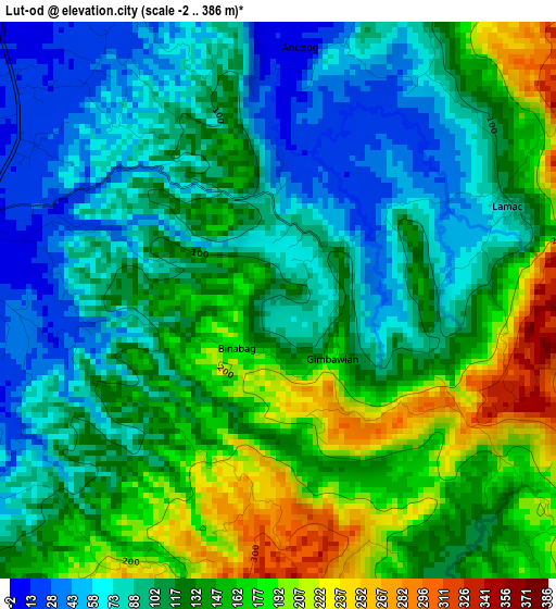 Lut-od elevation map