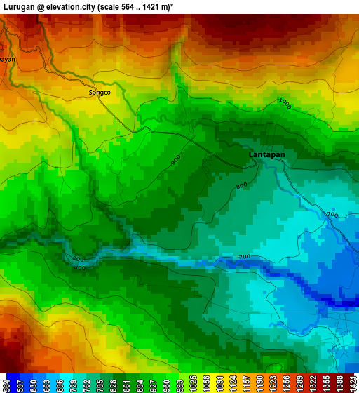 Lurugan elevation map