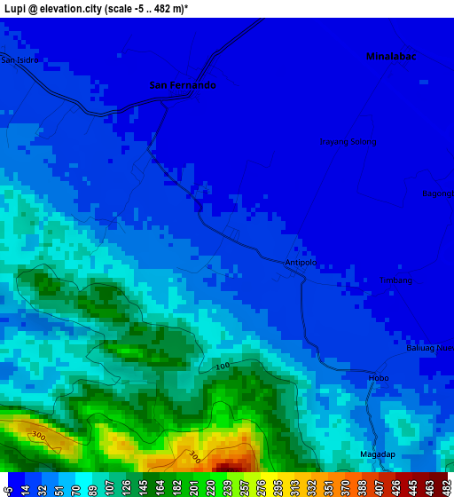 Lupi elevation map