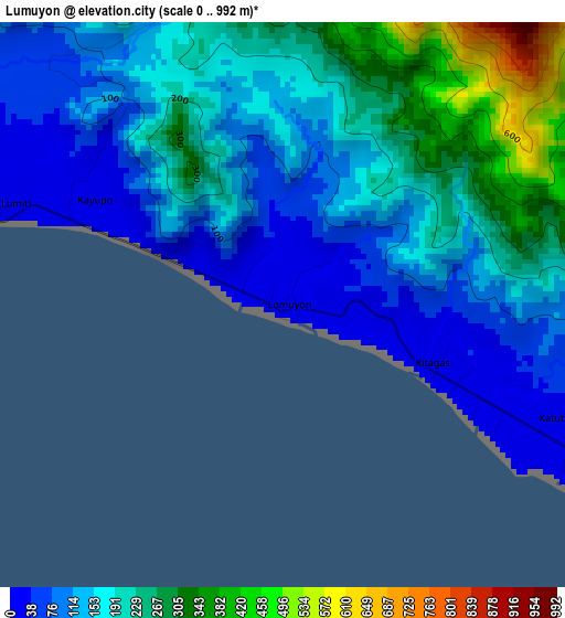 Lumuyon elevation map