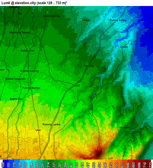 Lumil elevation map