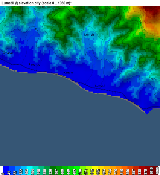 Lumatil elevation map