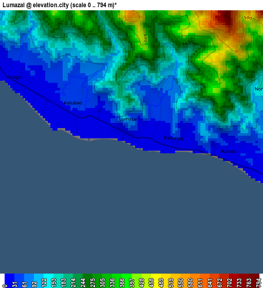 Lumazal elevation map