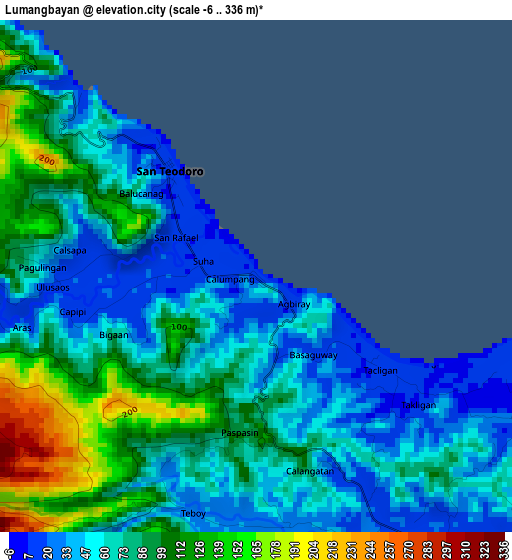 Lumangbayan elevation map