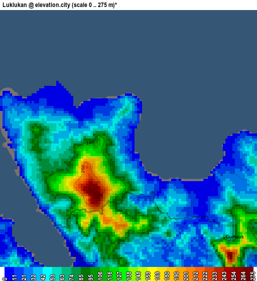 Luklukan elevation map