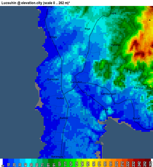 Lucsuhin elevation map