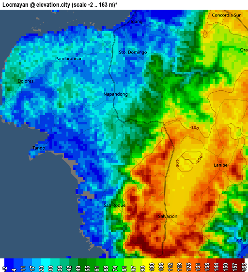 Locmayan elevation map