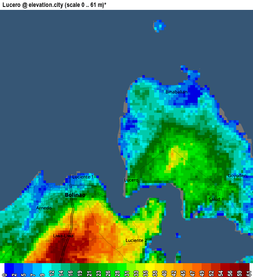 Lucero elevation map