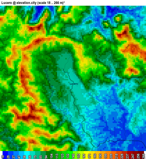 Lucero elevation map