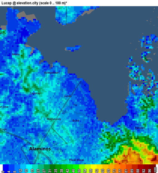 Lucap elevation map