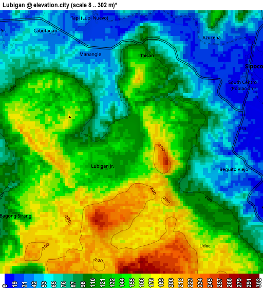 Lubigan elevation map