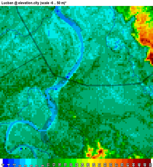 Lucban elevation map