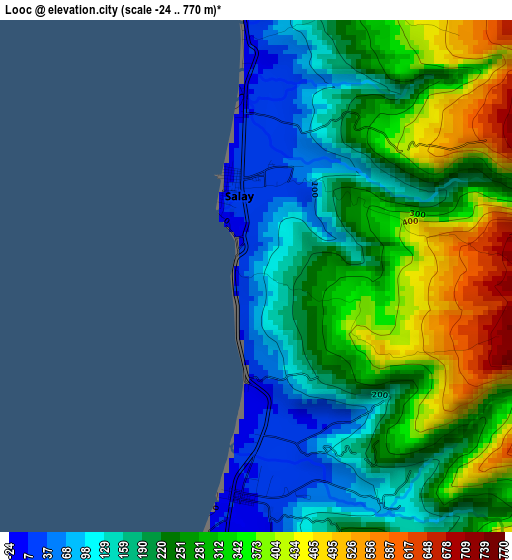 Looc elevation map