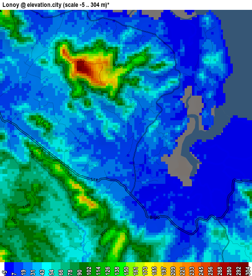 Lonoy elevation map